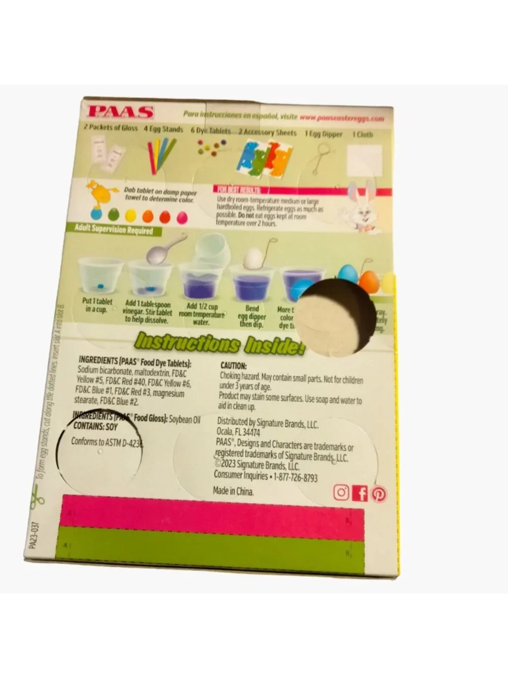 Easter Egg Decorating Kit Aprons Paas Candy Shine Dye Stickers Stand Dipper Tray